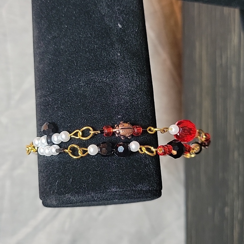 Ladybug Double Strand Bracelet